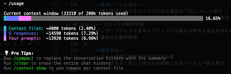 usageの使用例