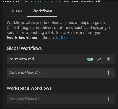 workflow設定画面
