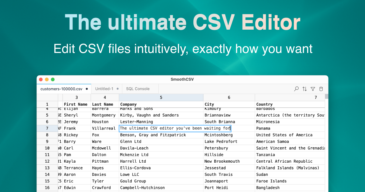 最強のCSVエディタ「SmoothCSV」バージョン3になりました!