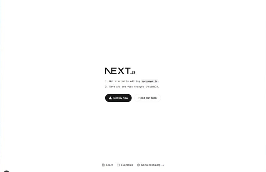 Next.js テンプレート画面