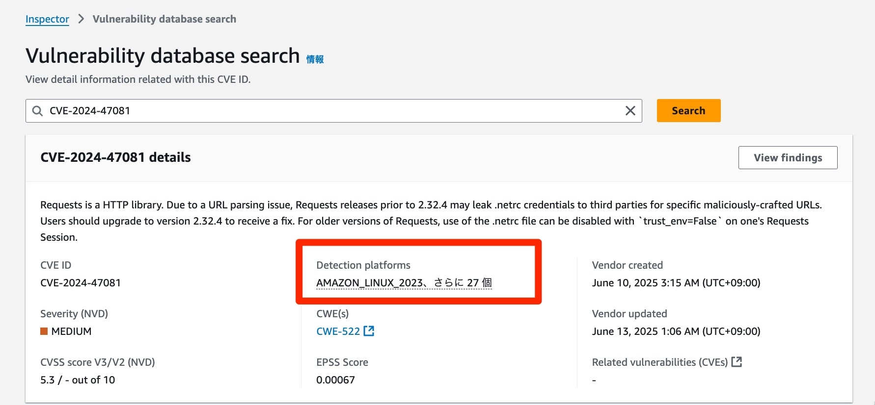 Inspector Vulnerability Detection Check 3