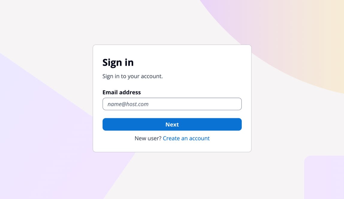 AWS Login Screens Summary Cognito