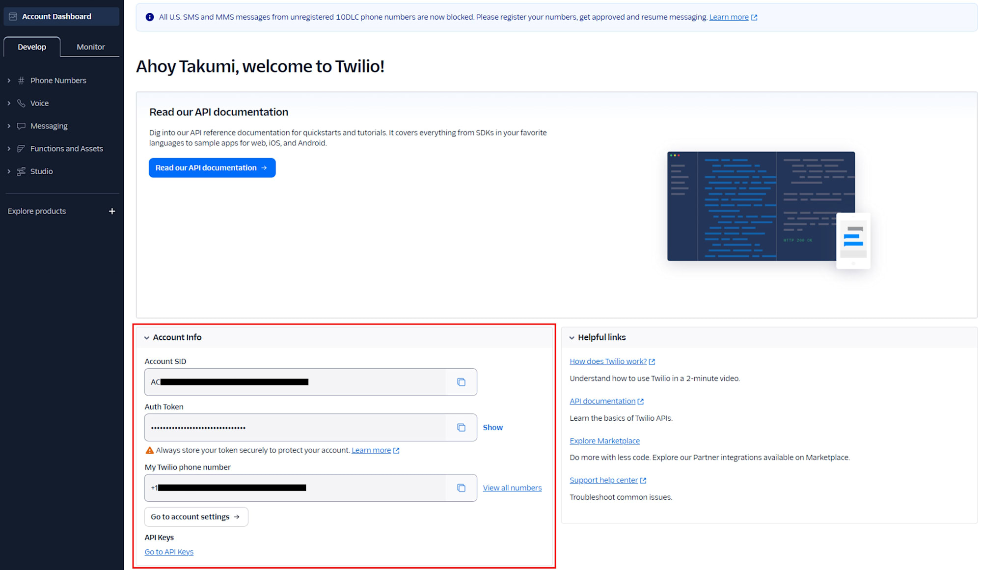 Twilio Console
