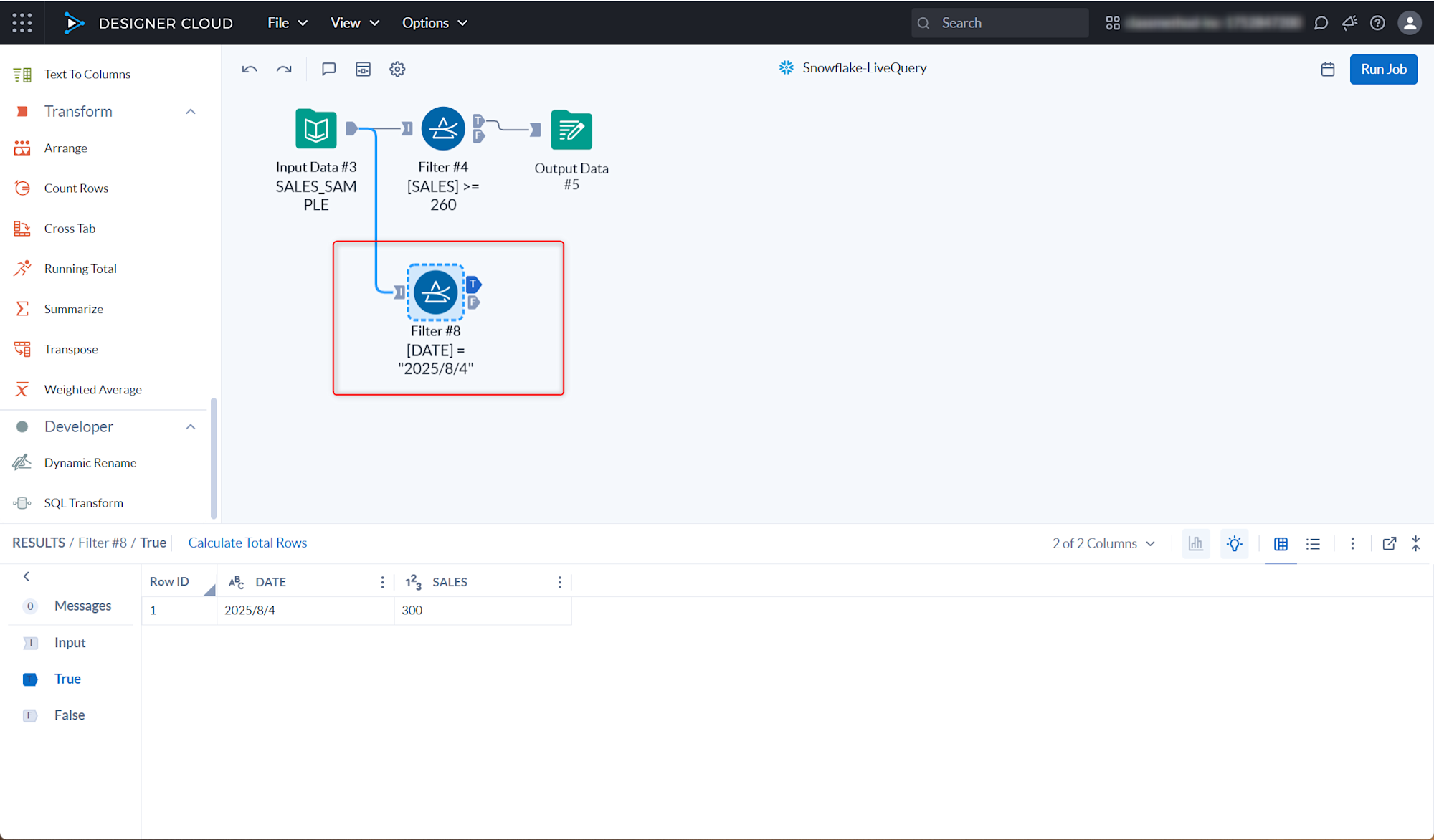 alteryx-one-designer-cloud-livequery-no9