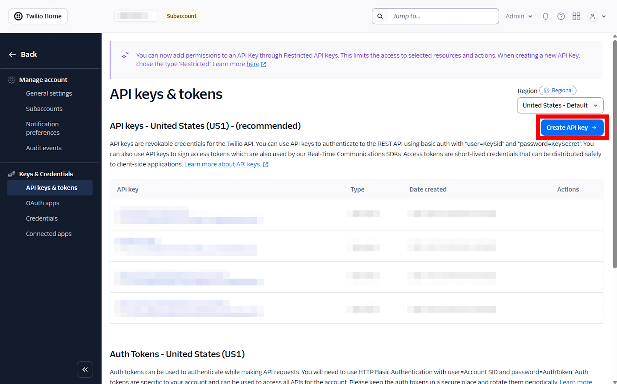 API Key の取得