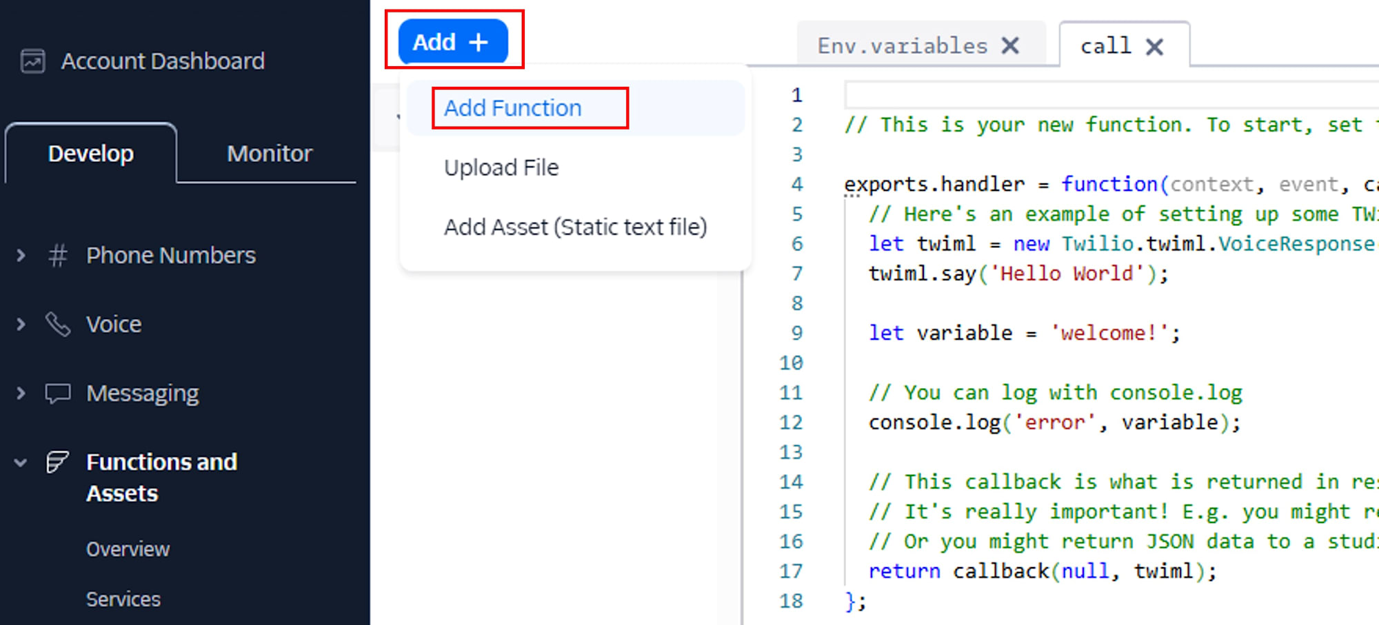 add function