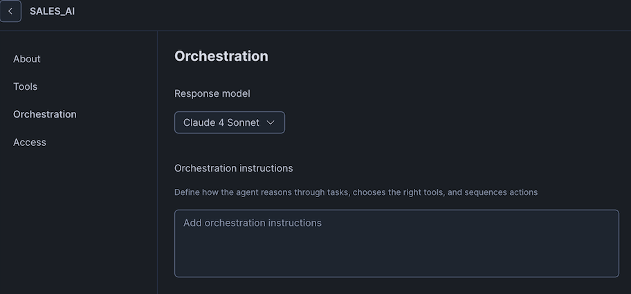 Orchestration instructions