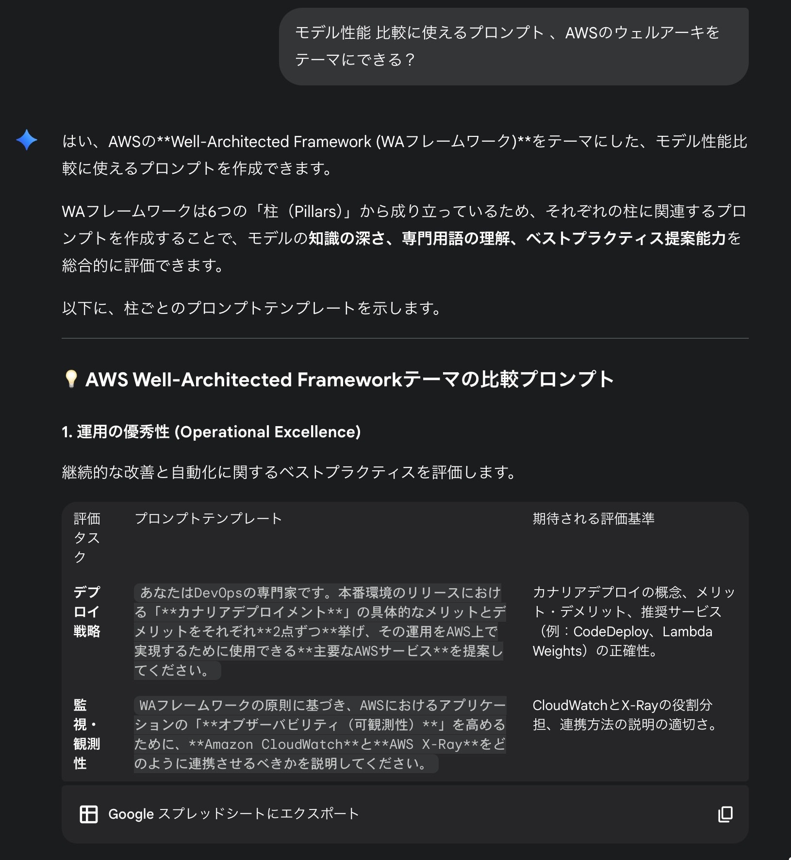 評価プロンプト