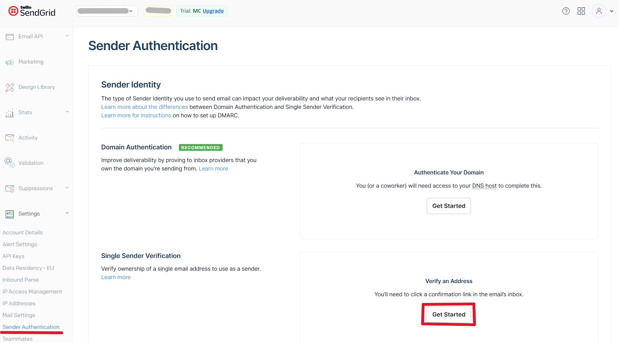 Sender Authentication