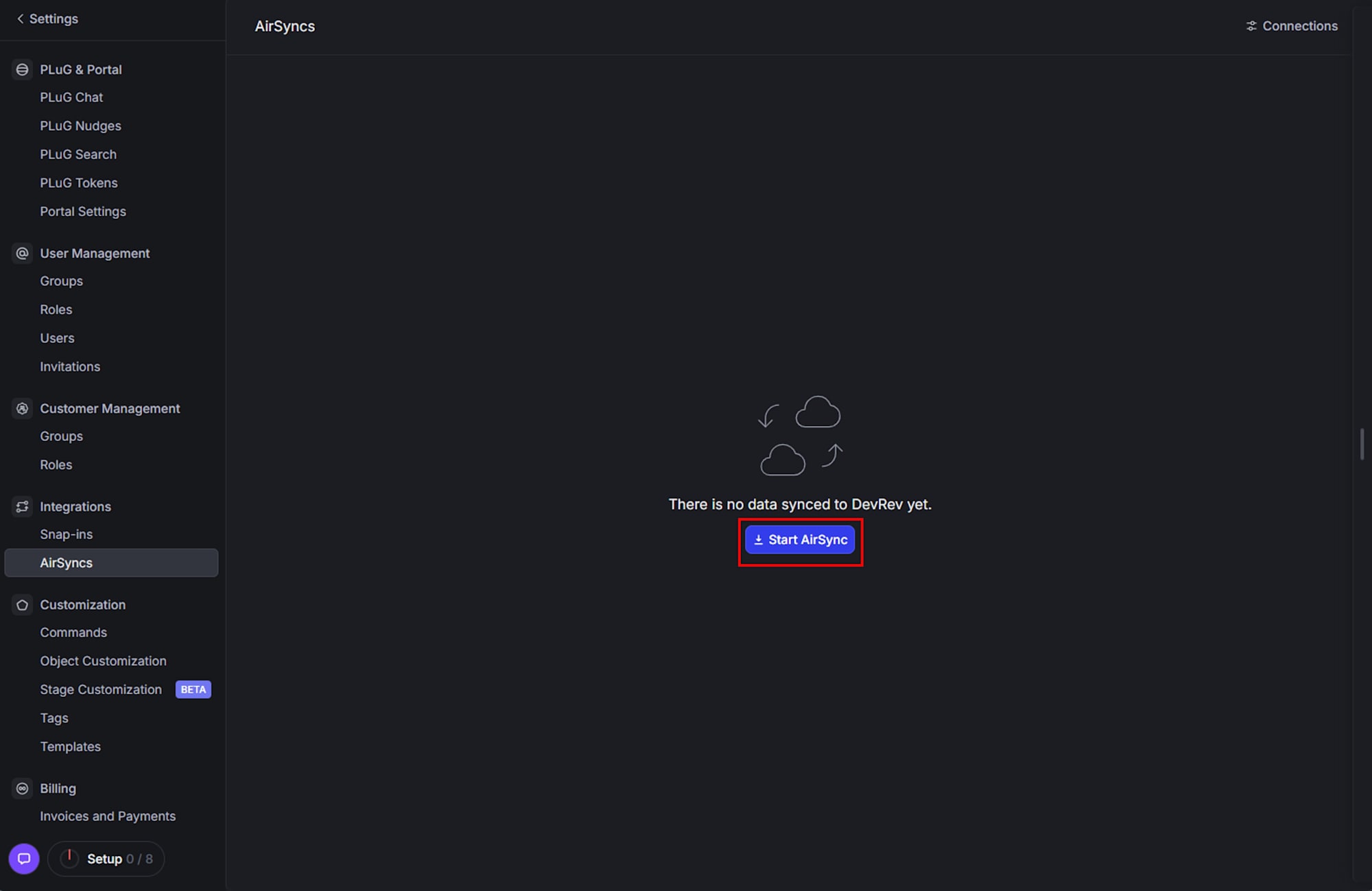 start airsync