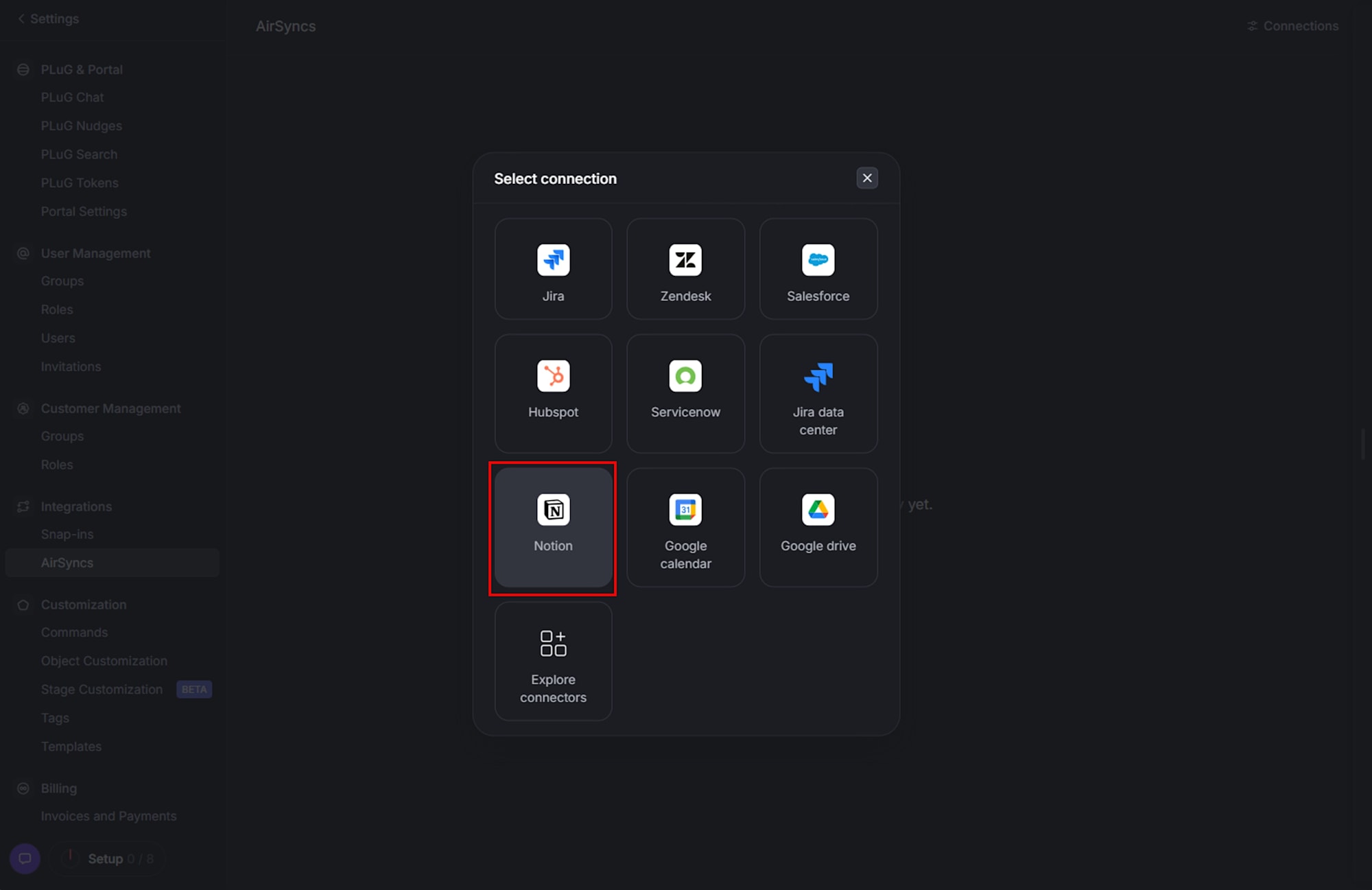 select notion airsync