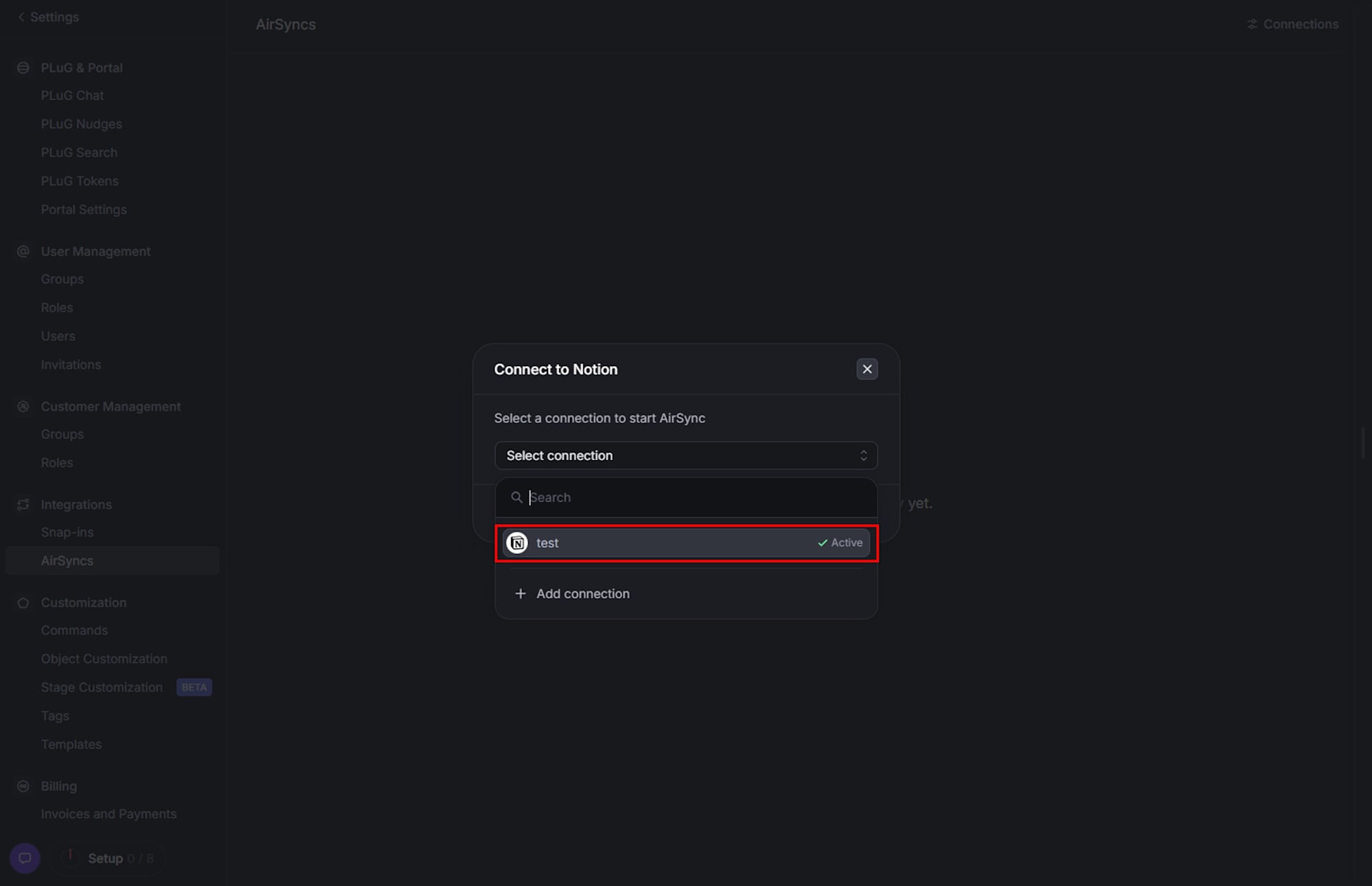 select connections