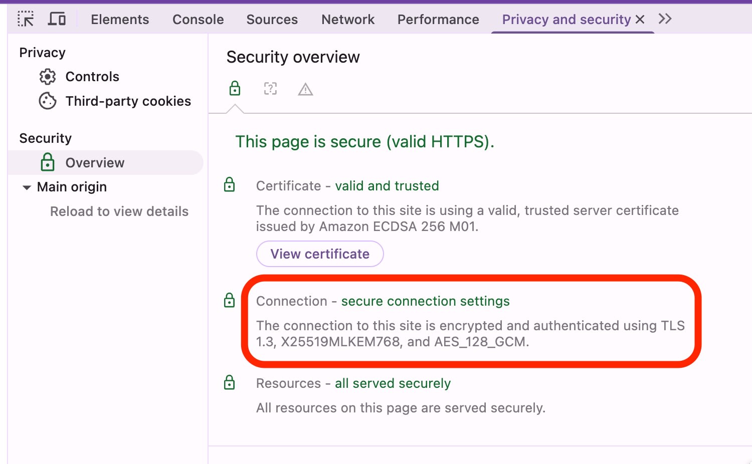 Chrome開発ツールで確認