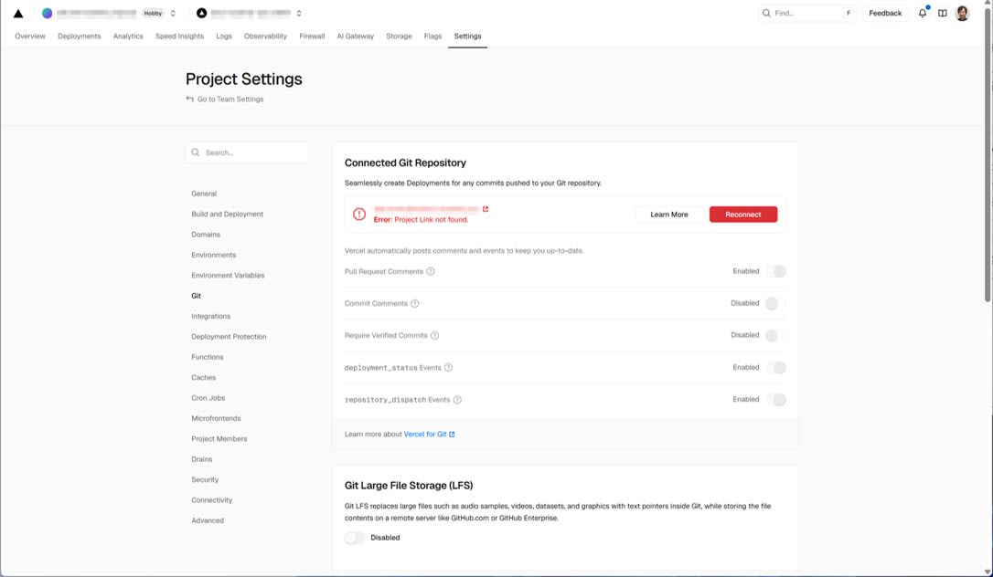 Git Connection Error