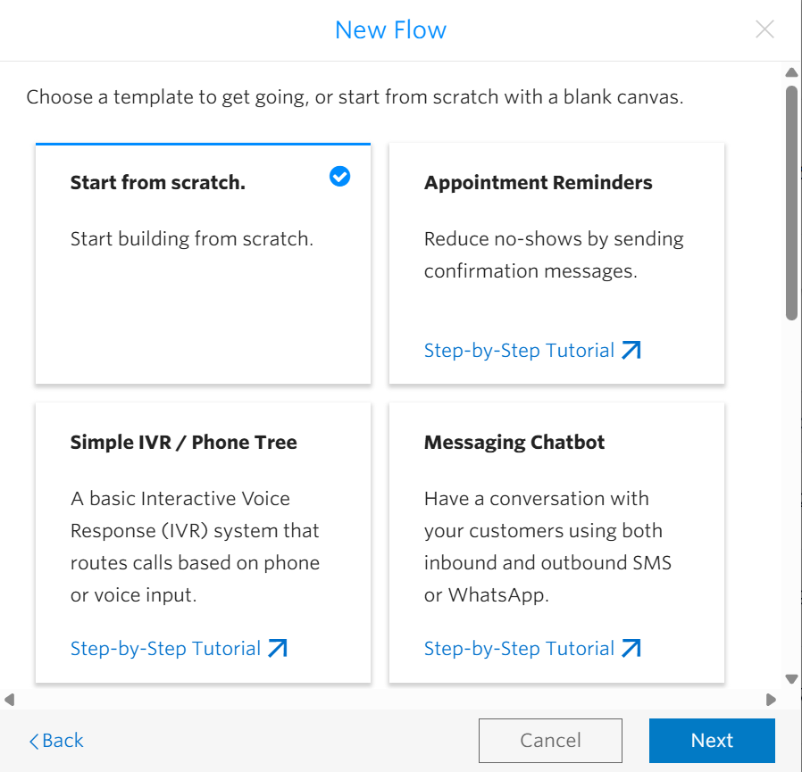 フローテンプレート選択