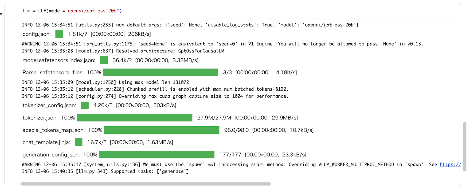 LLMのダウンロード