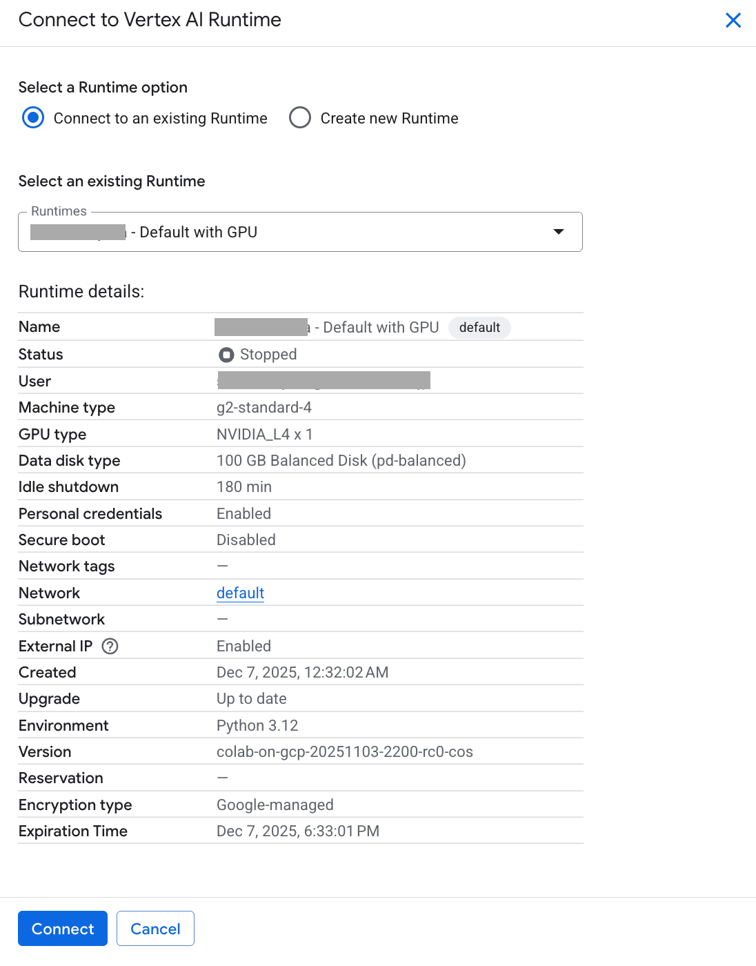 デフォルトのGPUランタイム