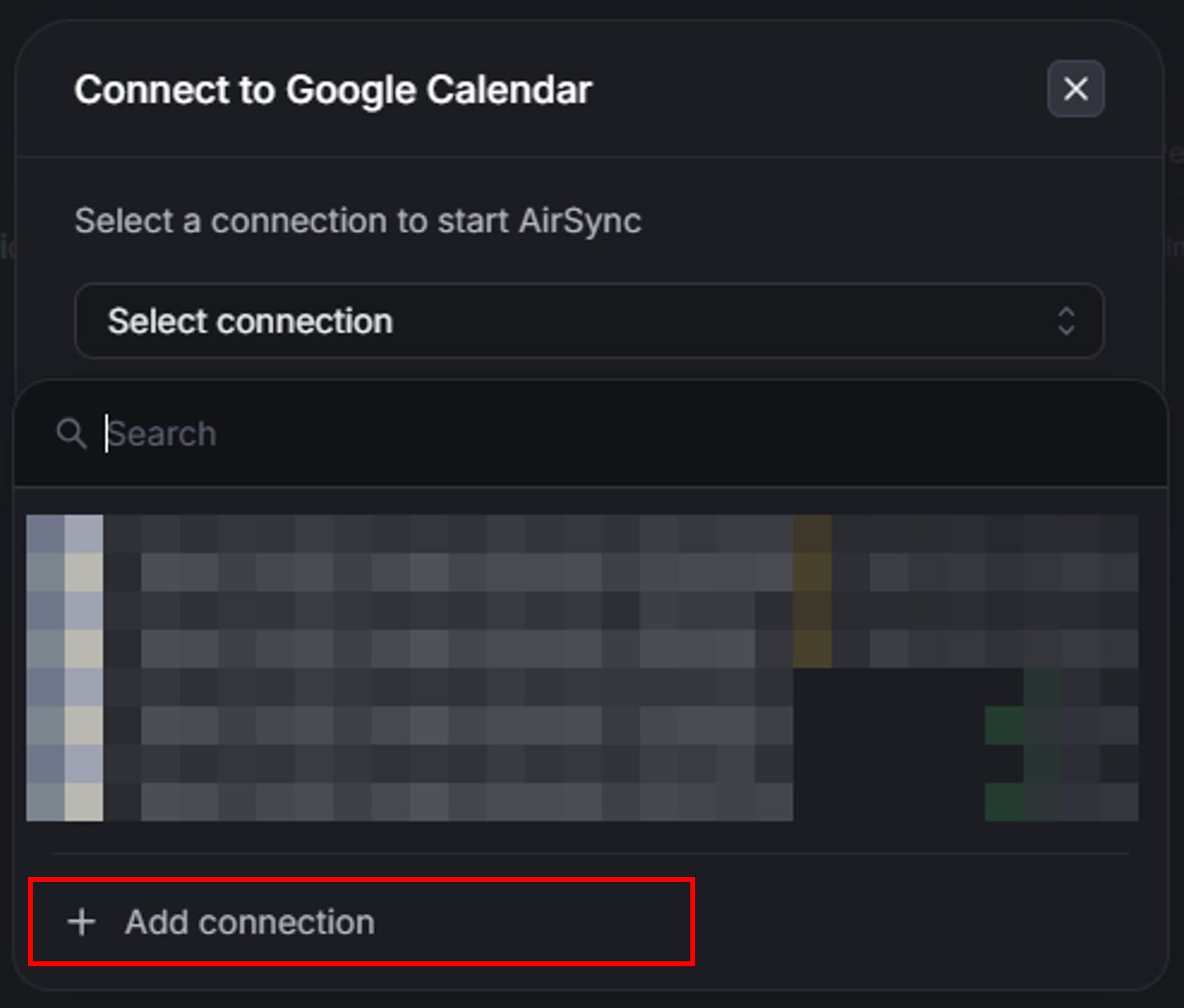 Add connection option
