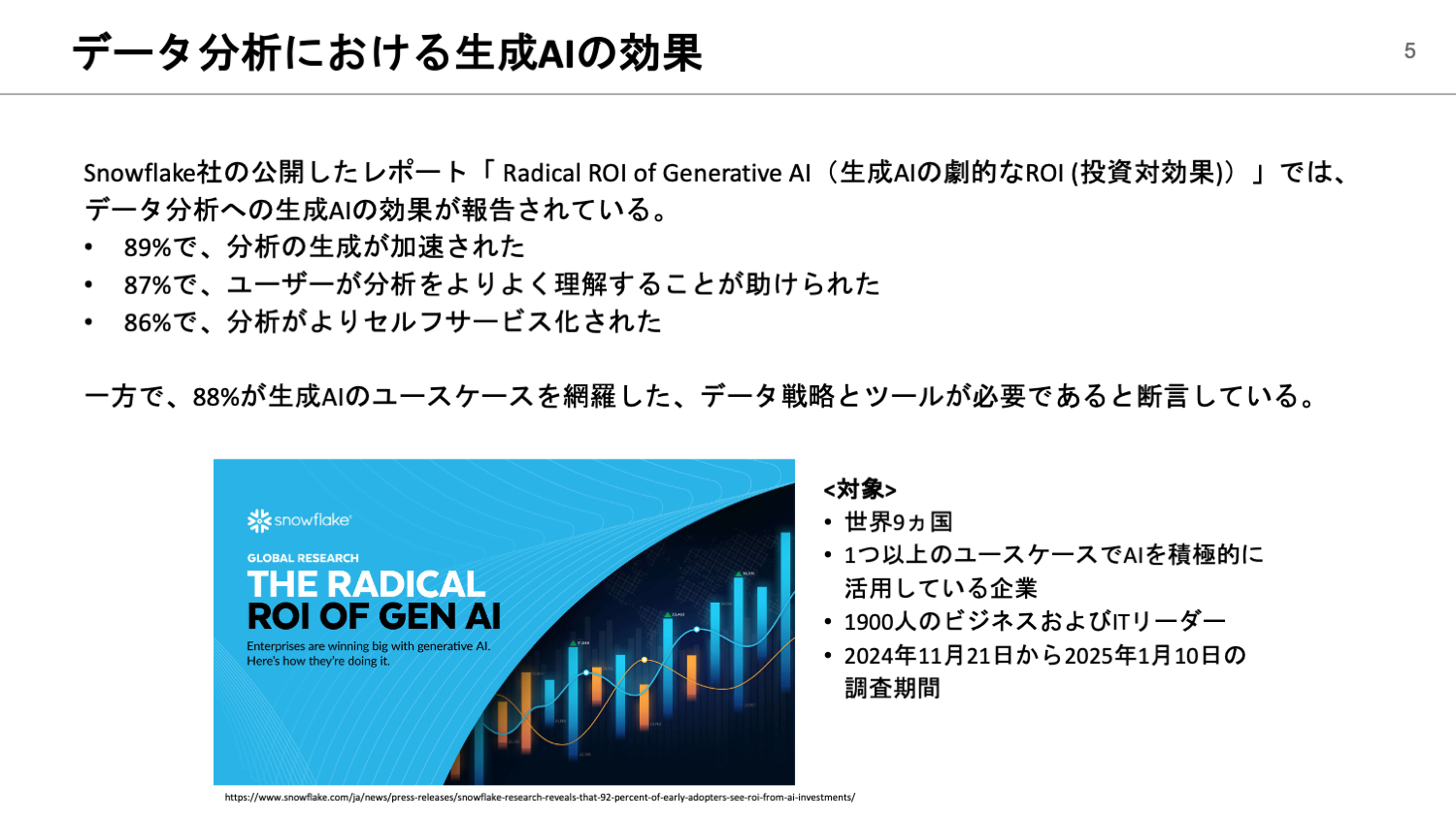 データ分析における生成AIの効果