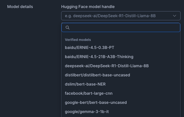 モデルのリスト