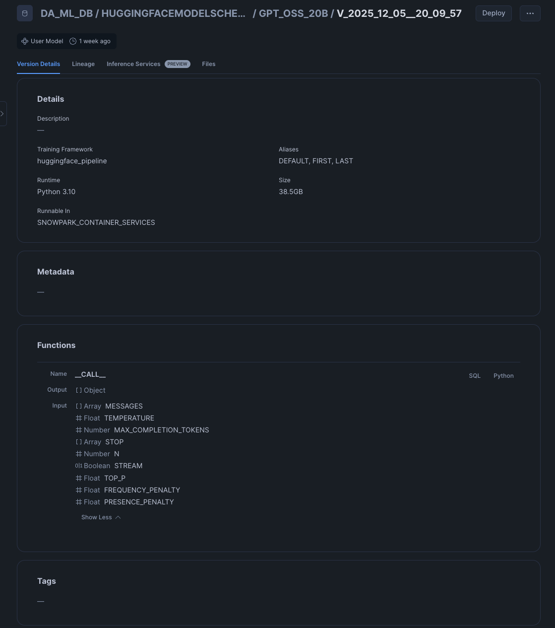 インポートされたモデル