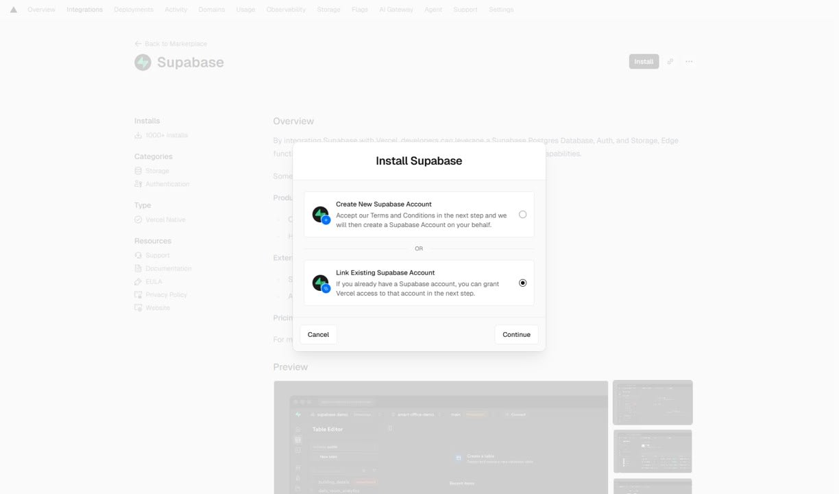 link existing project