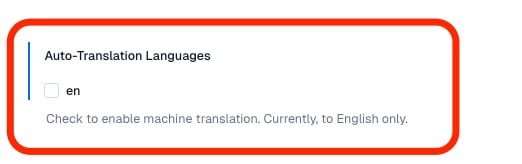 Auto-Translation Languages