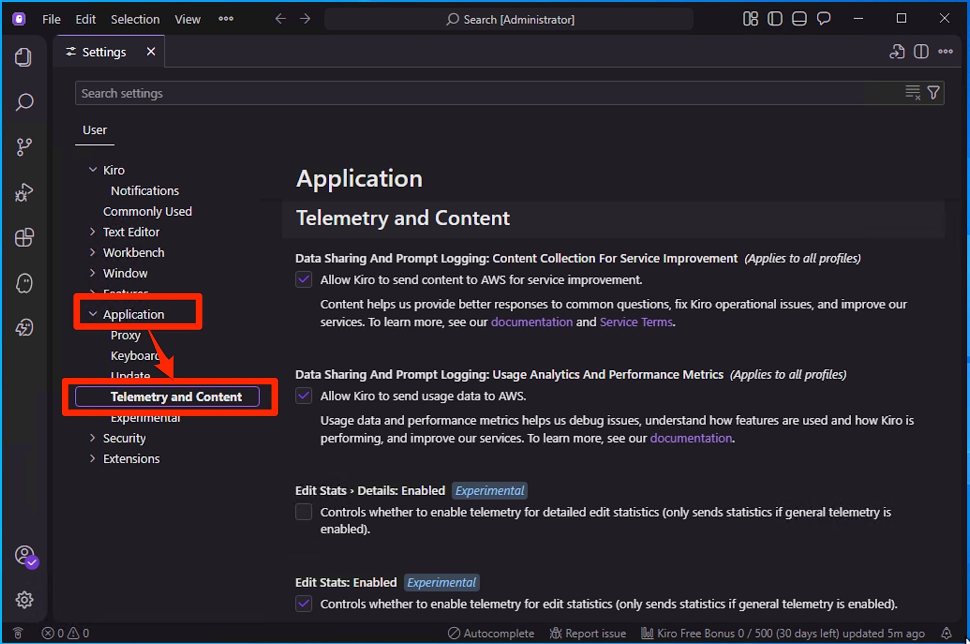 Kiro Data Usage Service Improvement 2