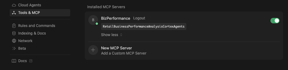 登録されたMCPサーバー
